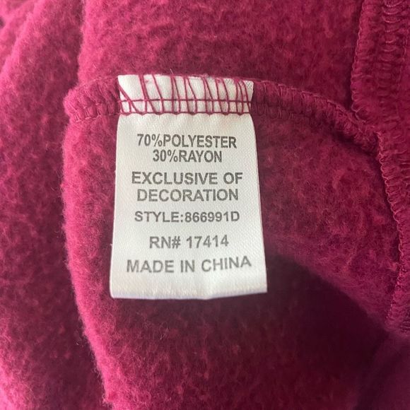 Miss Elaine Vintage Robe, Housecoat, Maroon, size Small - Picture 12 of 13